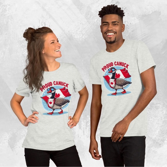 Proud Canuck Goose Funny Unisex t-shirt - Picture 3 of 11